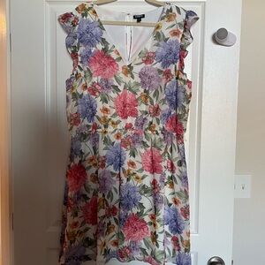 Express Multicolor Floral Mini Dress
